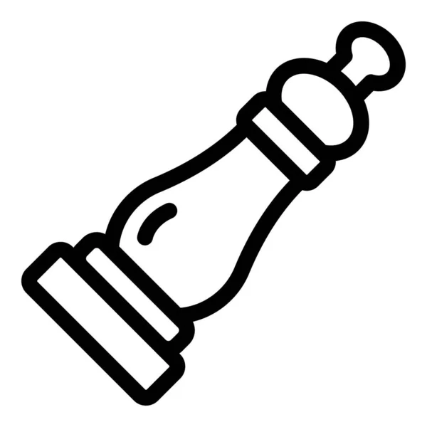Ref. Pepper grinder, outline style — стоковый вектор