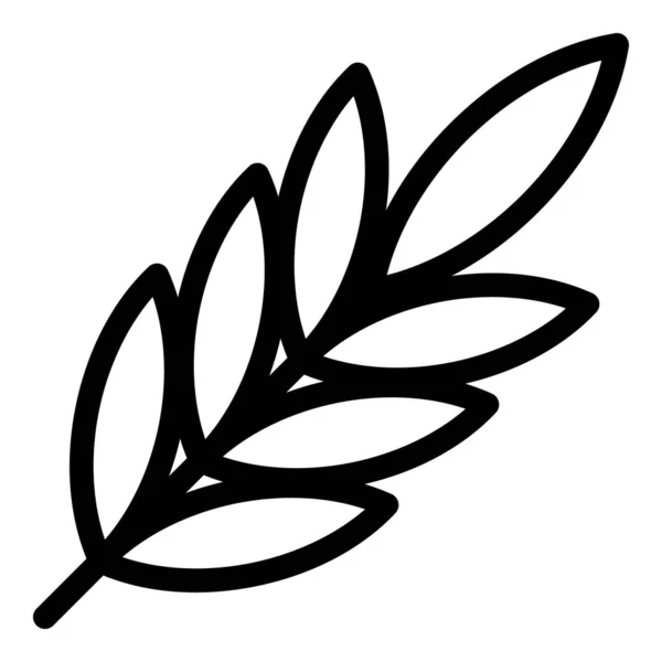 Ícone de ramo de folha de especiarias, estilo de contorno — Vetor de Stock