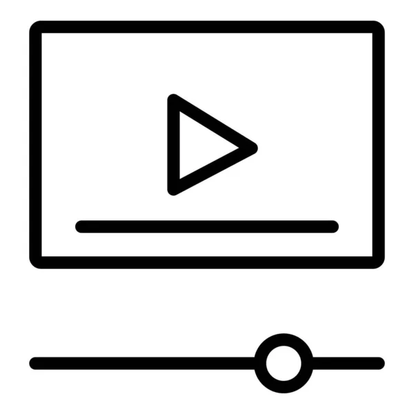 Editor de vídeo icono, estilo de esquema — Vector de stock