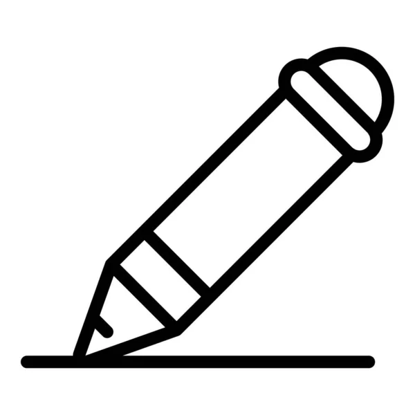 Editor icono de la pluma, estilo de esquema — Vector de stock