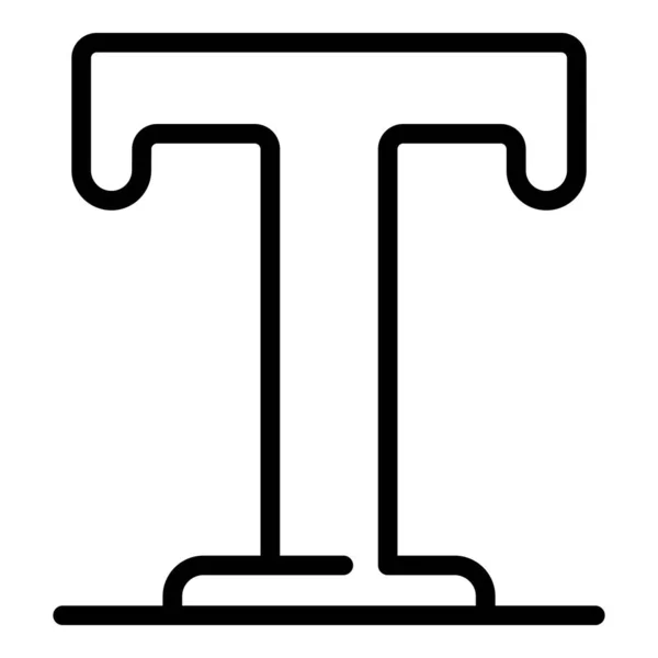 Texto pc editor icono, estilo de esquema — Vector de stock