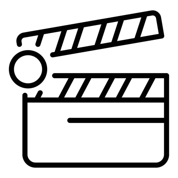 Icono del fabricante de videoclips, estilo de esquema — Vector de stock