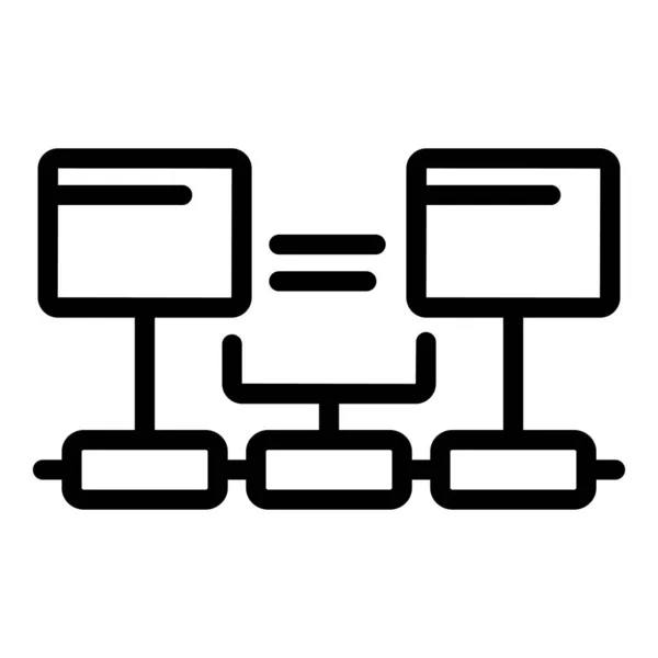 Icono de tecnologías de Internet, estilo de esquema — Vector de stock