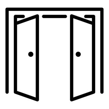 Çift kapı açık dış simge, dış hat biçimi