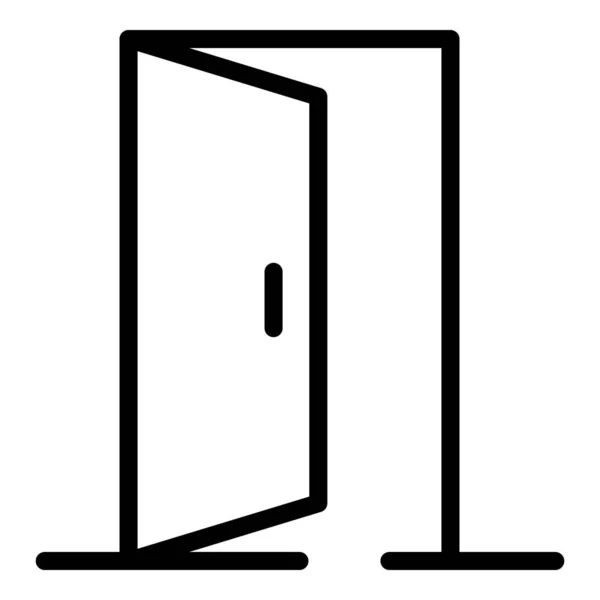 Exit deur pictogram, omtrek stijl — Stockvector