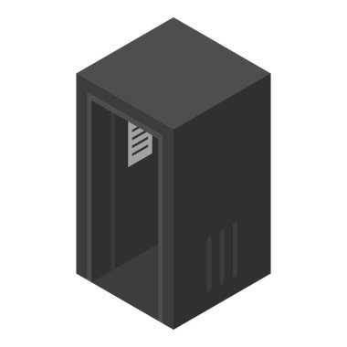 Elektrik asansör simgesi, izometrik biçim