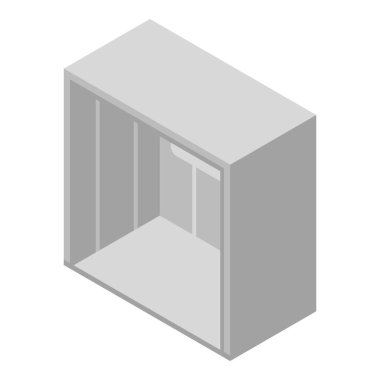 Bagaj asansörü simgesi, izometrik biçim