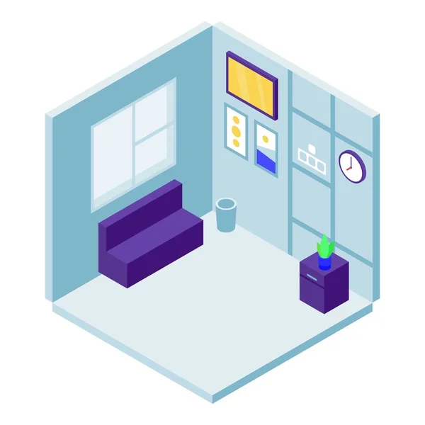 Rest room icon, isometric style — ストックベクタ