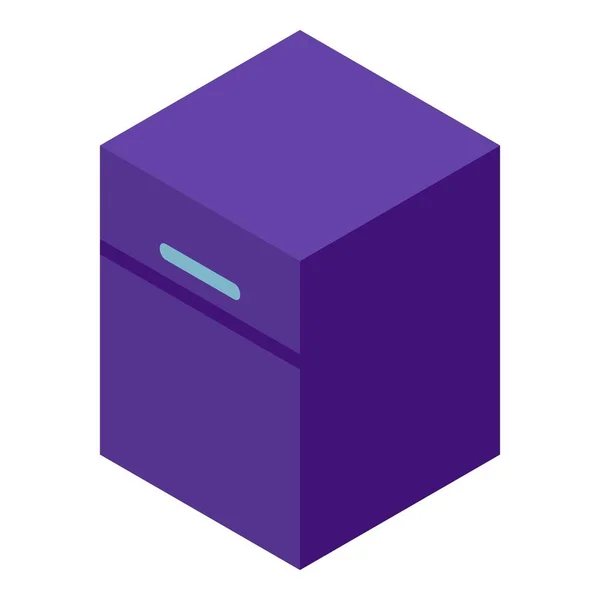 Violett låda ikon, isometrisk stil — Stock vektor