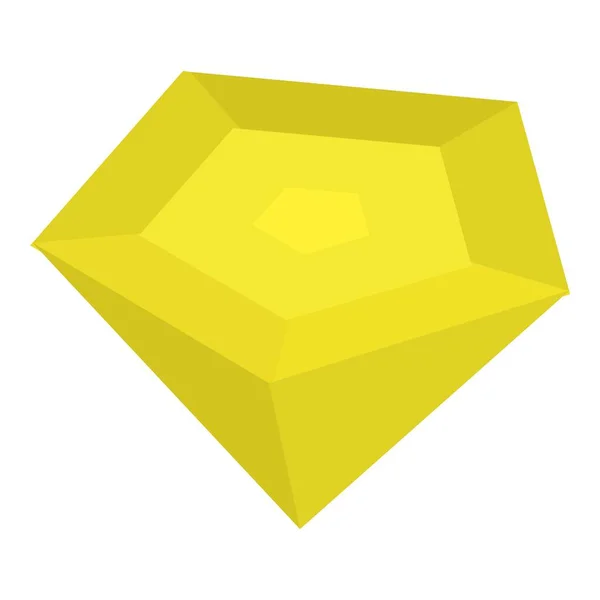 黄色宝石图标，等高型 — 图库矢量图片