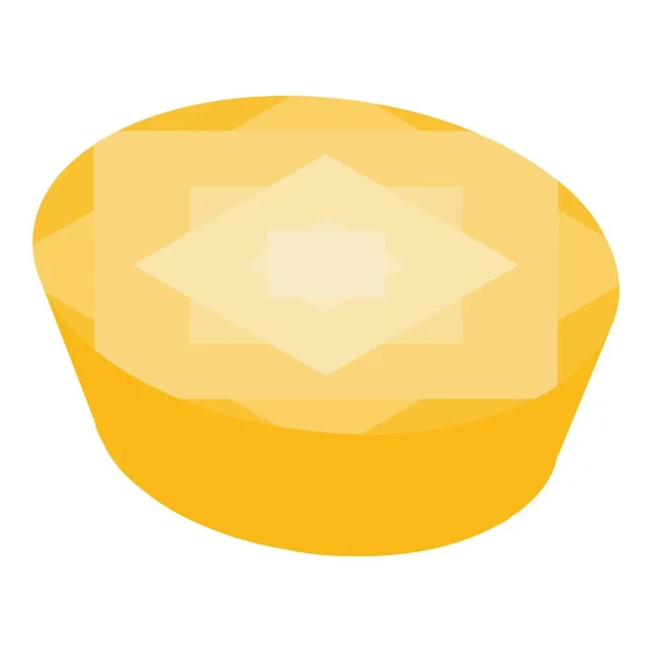 Icône de gemme ambrée, style isométrique — Image vectorielle