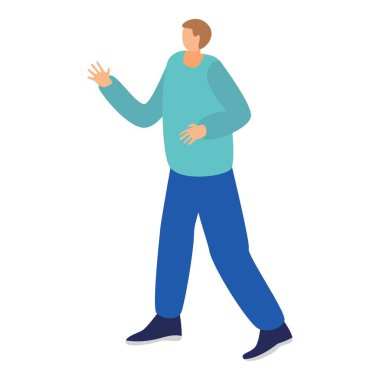 Ofis işçisi simgesi, izometrik stil