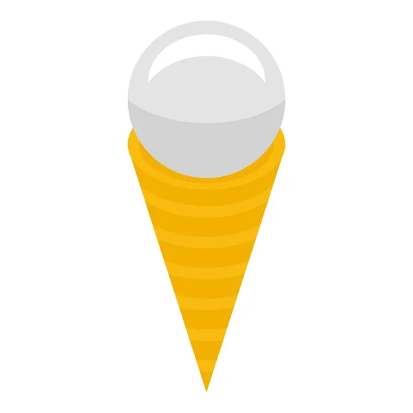 Ícone cone de sorvete, estilo isométrico — Vetor de Stock