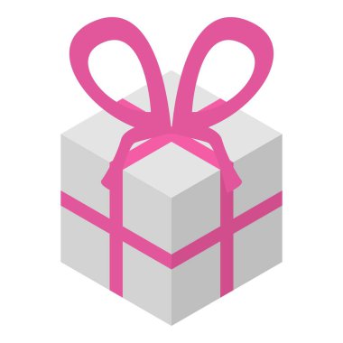 Hediye kutusu simgesi, izometrik biçim