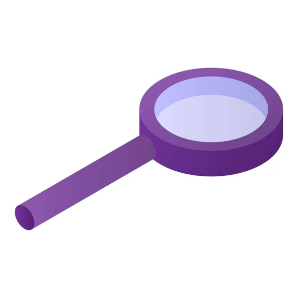 Metal magnifier icon, isometric style — Stock Vector