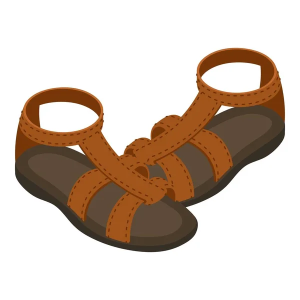 Icona sandali gladiatore, stile isometrico — Vettoriale Stock