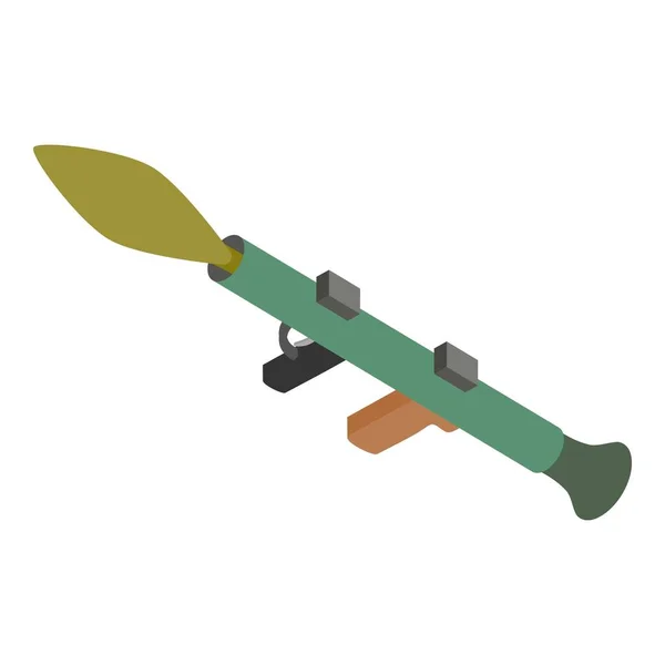 Grenade launcher icon, isometric style — Stock Vector