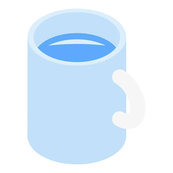 Ceramic mug icon, isometric style — ストックベクタ