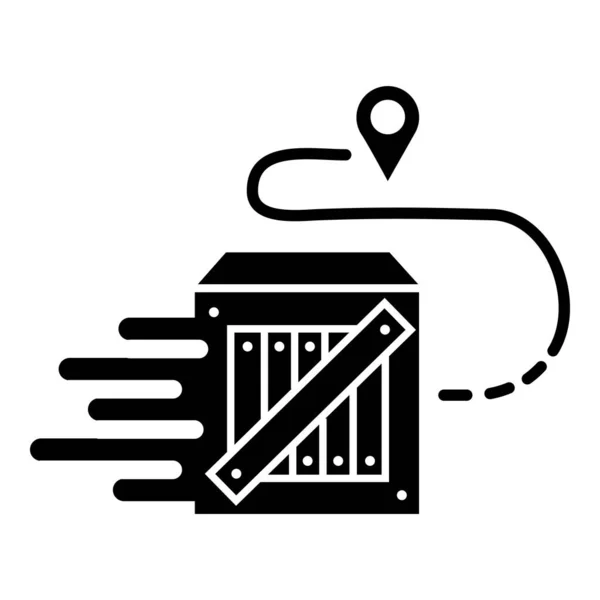 Parcel tracking icon, simple style