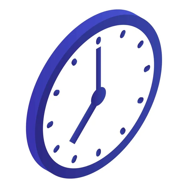 Ikona zegara ściennego, izometryczny styl — Wektor stockowy