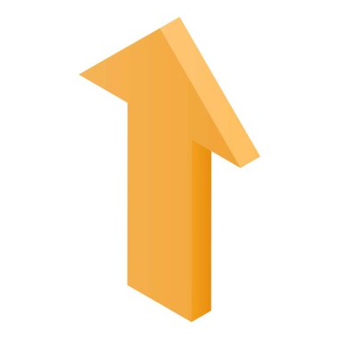 Simge yukarı ok, izometrik biçim