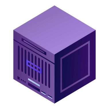 Sunucu kutusu simgesi, izometrik biçim