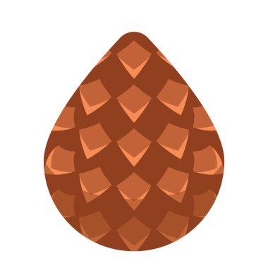 Orman çam kozalağı simgesi, izometrik biçim