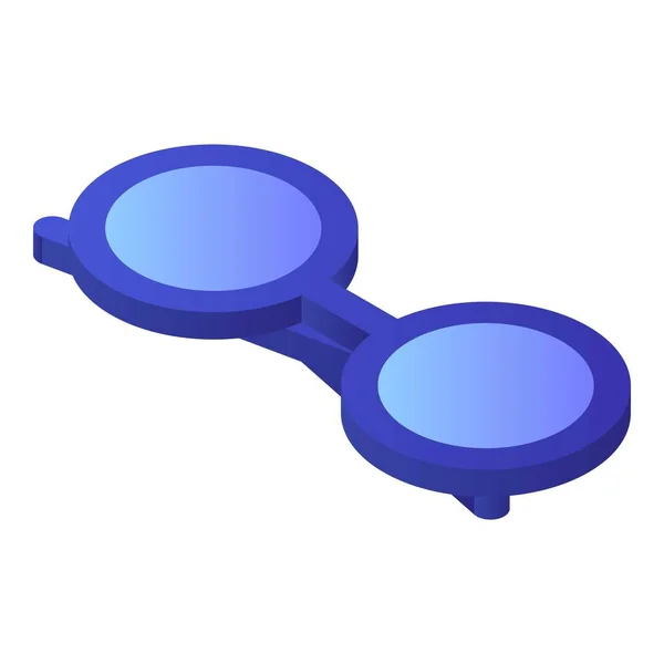 円形メガネのアイコン、等方式 — ストックベクタ
