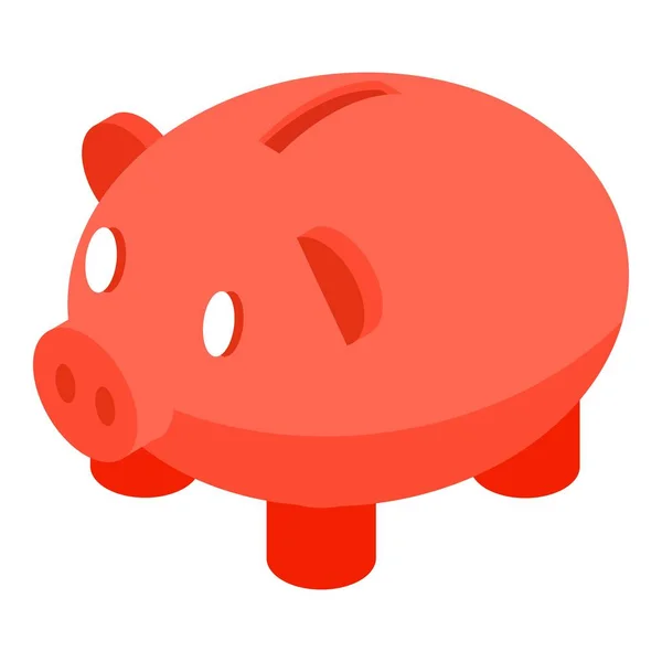 Piggy bank icoon, isometrische stijl — Stockvector