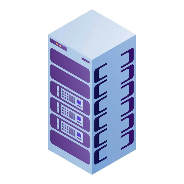 Icono de rack del servidor, estilo isométrico — Vector de stock