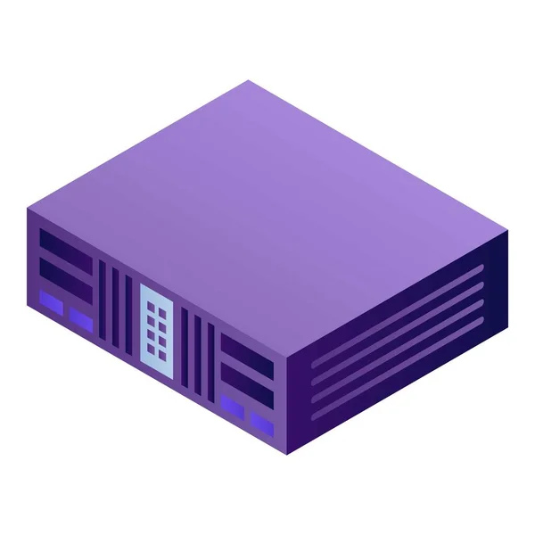 Ikone des Serverrechners, isometrischer Stil — Stockvektor