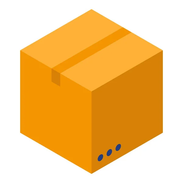 Carton box icon, isometric style — Stock Vector