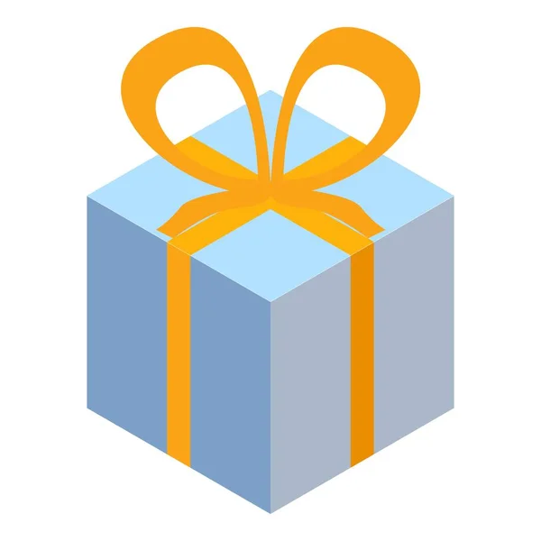 Tatil hediyesi kutusu simgesi, izometrik biçim — Stok Vektör