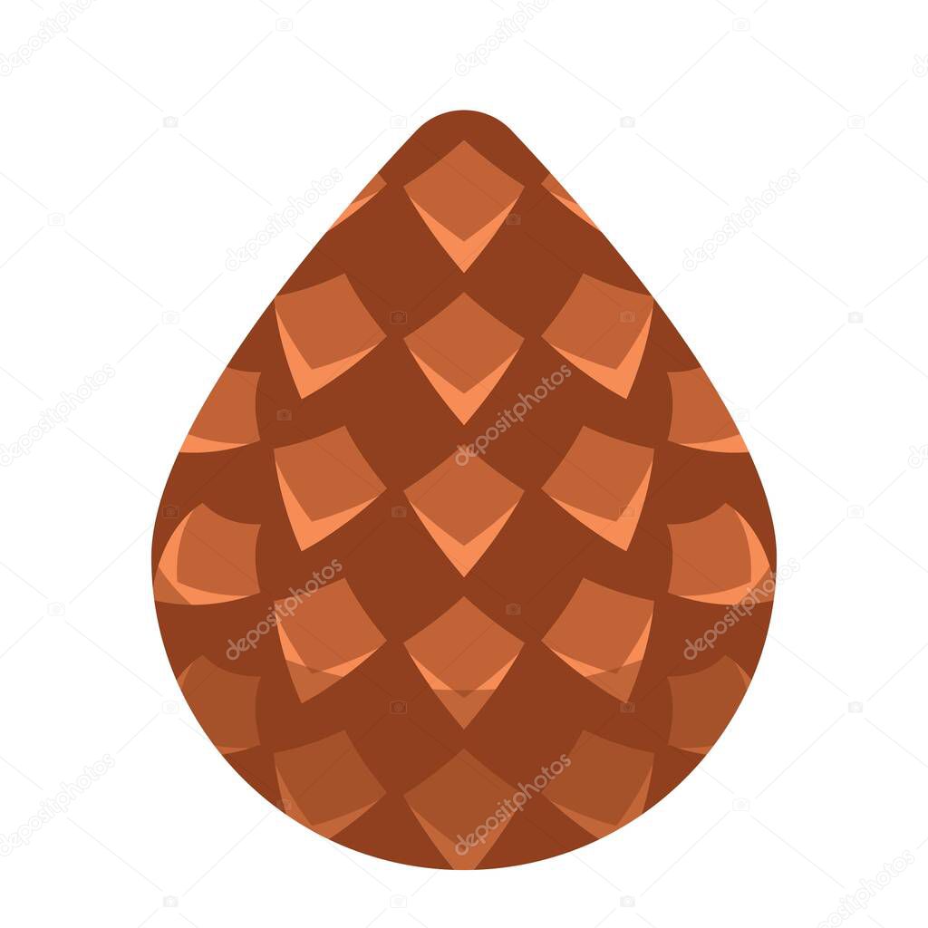 Forest pine cone icon, isometric style