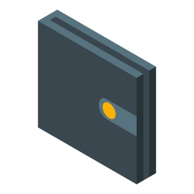 Deri cüzdan simgesi, izometrik biçim