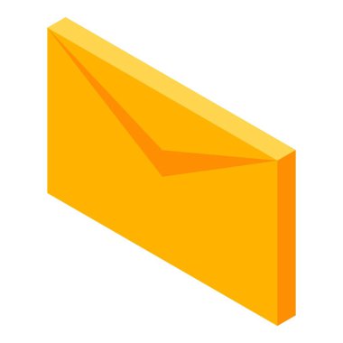 E- posta zarfı simgesi, izometrik biçim