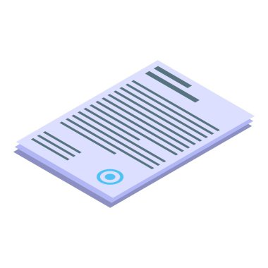 Teslimat sözleşmesi simgesi, izometrik biçim