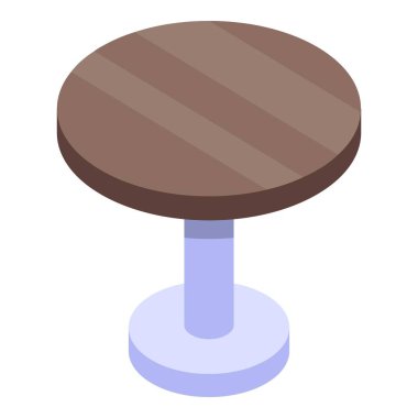 Yuvarlak tablo simgesi, izometrik biçim