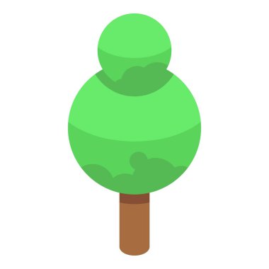 Park ağacı simgesi, izometrik biçim