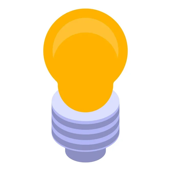 Иконка бизнес-идеи лампочки, изометрический стиль — стоковый вектор