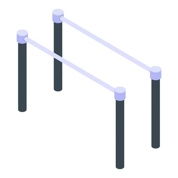 Ikona paralelních pruhů, izometrický styl — Stockový vektor