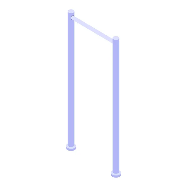 Icono de barra de fijación deportiva, estilo isométrico — Vector de stock