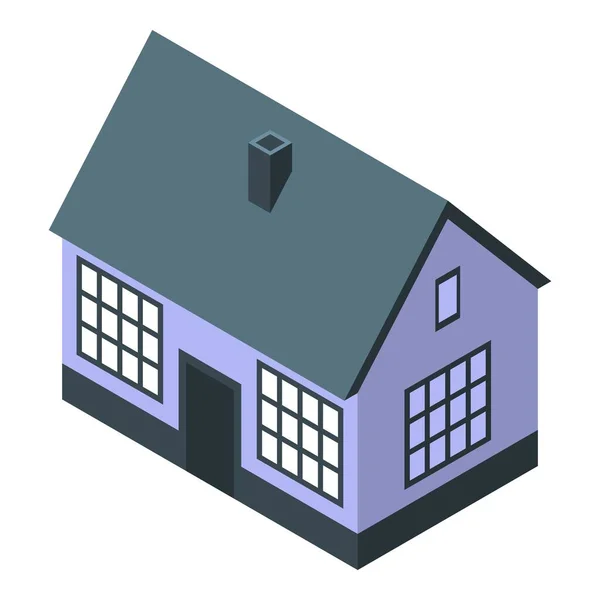 小さな家のアイコン、等角形のスタイル — ストックベクタ
