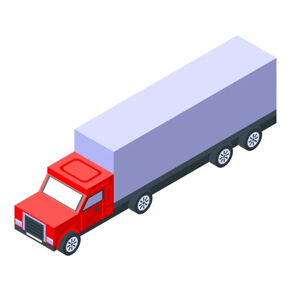 Піктограма вантажівки доставки, ізометричний стиль — стоковий вектор