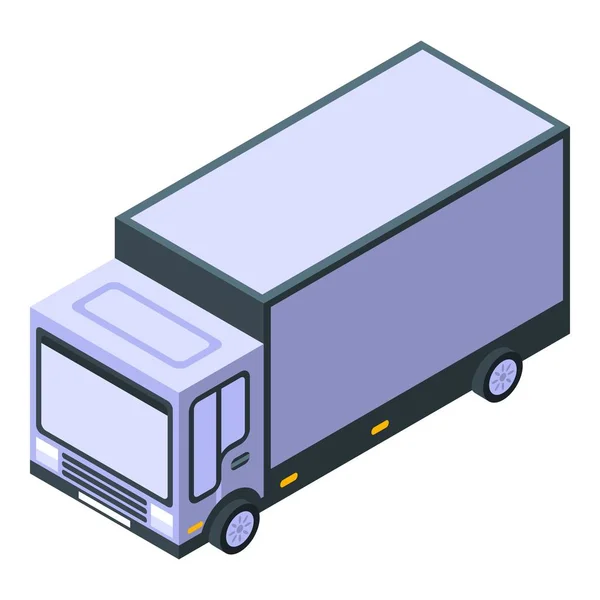 Paket kamyon simgesi, izometrik biçim — Stok Vektör