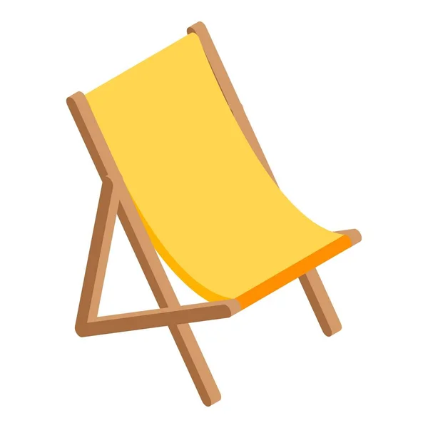 Beach chair icon, isometric style — Stock Vector