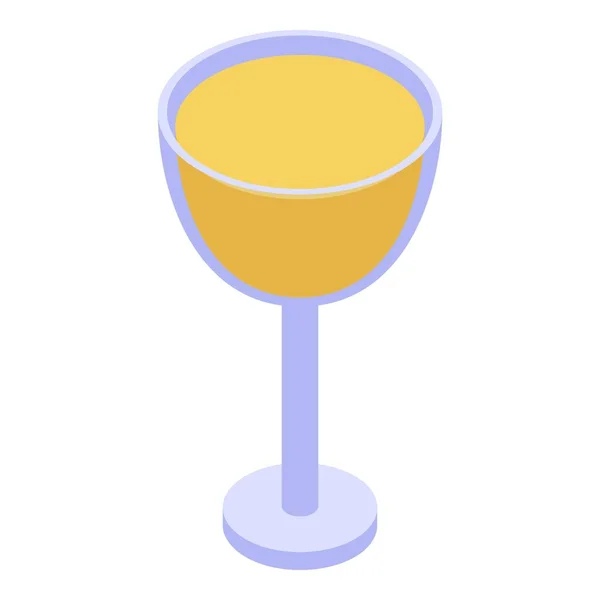 Скляна чашка значка соку, ізометричний стиль — стоковий вектор