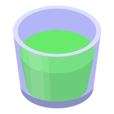 Lime cam suyu ikonu, izometrik stil