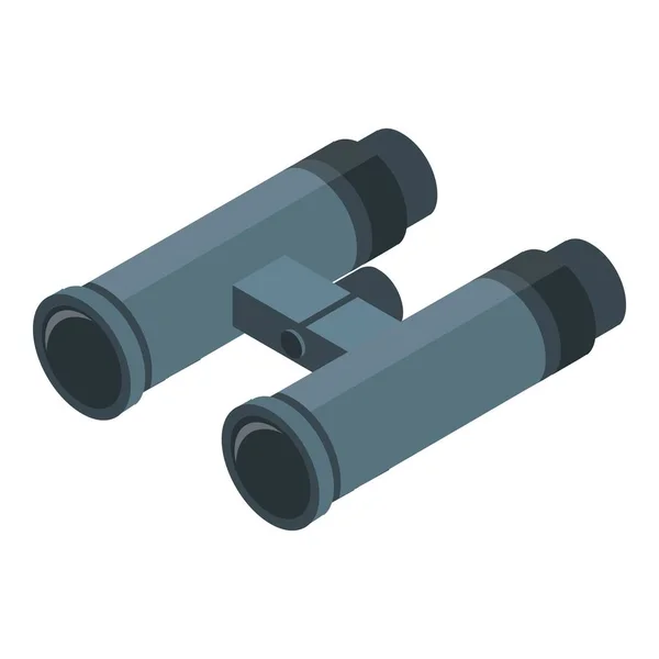 Icono binocular, estilo isométrico — Vector de stock