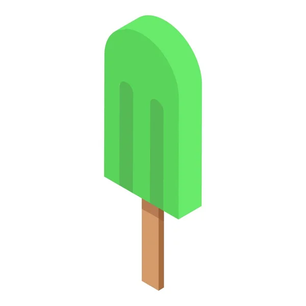 Lime popsicle icon, isometric style — Stock Vector